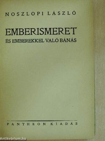 Emberismeret és emberekkel való bánás