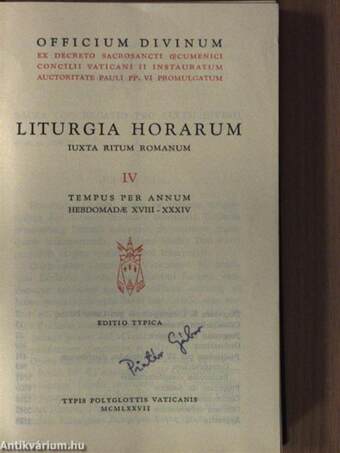 Liturgia Horarum IV.