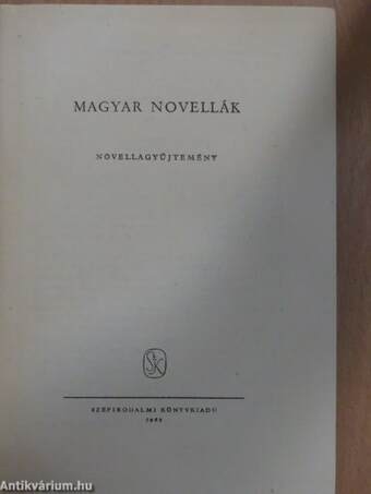 Magyar novellák I. (töredék)