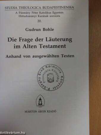 Die Frage der Läuterung im Alten Testament