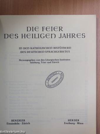 Die feier des heiligen jahres