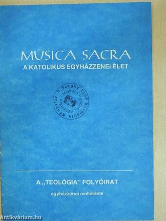 Musica Sacra - A katolikus egyházzenei élet 1987. december