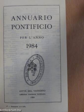 Annuario pontificio per l'anno 1984