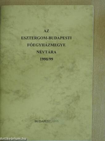 Az Esztergom-Budapesti Főegyházmegye névtára 1998/99