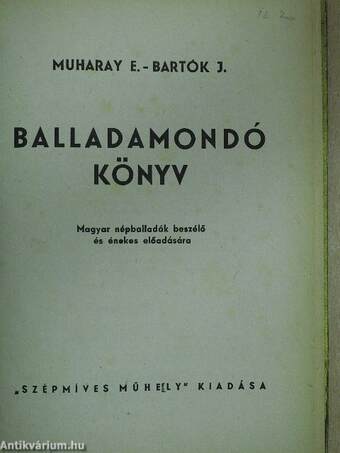 Balladamondó könyv