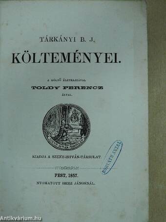 Tárkányi B. J. költeményei