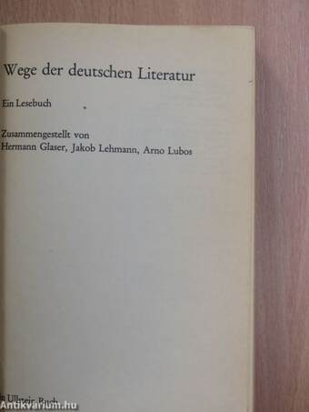 Wege der deutschen Literatur