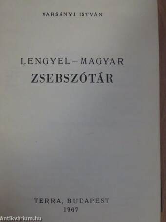 Lengyel-magyar zsebszótár