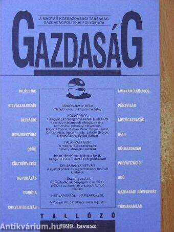 Gazdaság 1999. tavasz