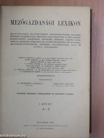 Mezőgazdasági Lexikon I-II.