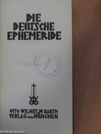 Die Deutsche Ephemeride I.