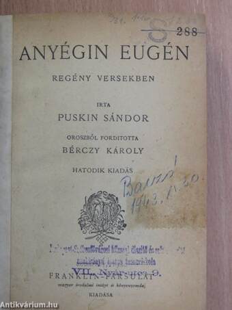 Anyégin Eugén/A Szent-Iván-éji álom