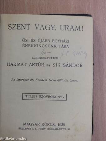 Szent vagy, Uram!