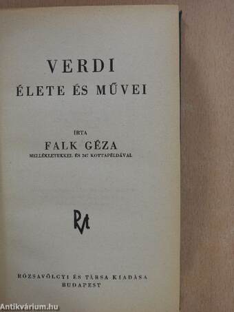 Verdi élete és művei