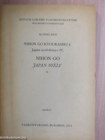 NIHON-GO Japán nyelv II.