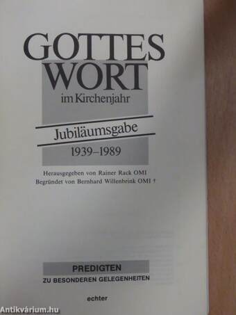 Gottes Wort im Kirchenjahr 1939-1989