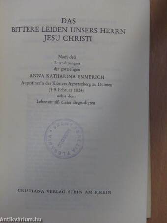 Das bittere leiden unsers herrn Jesu Christi