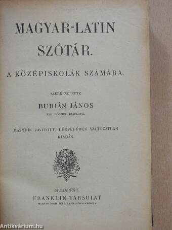 Magyar-latin szótár