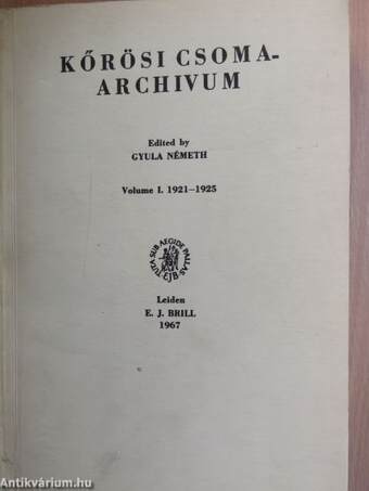 Kőrösi Csoma - Archívum 1967 I.