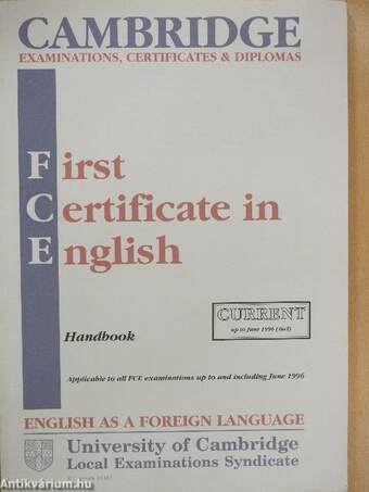 First Certificate in English - Handbook