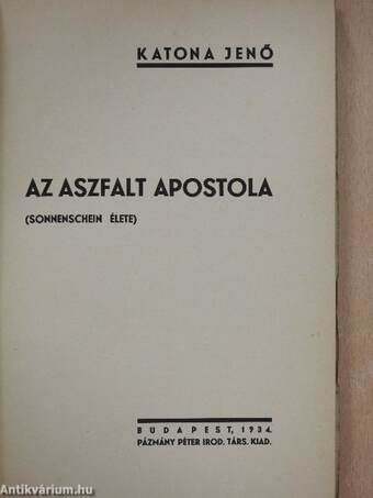 Az aszfalt apostola