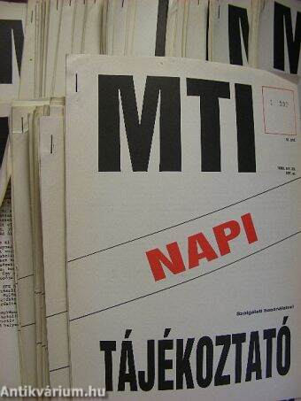 MTI napi tájékoztató 1988-1989. (nem teljes évfolyamok)