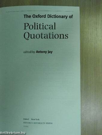 The oxford dictionary of political quotations