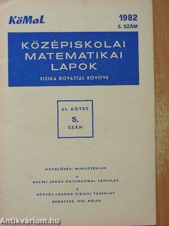 Középiskolai matematikai lapok 1982/5.