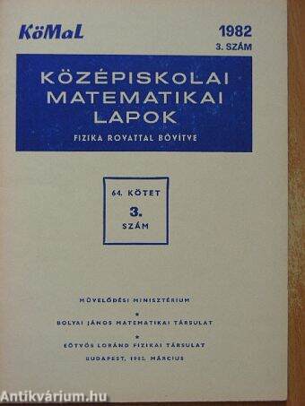 Középiskolai matematikai lapok 1982/3.