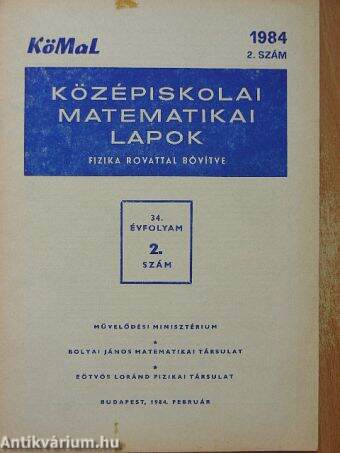 Középiskolai matematikai lapok 1984/2.