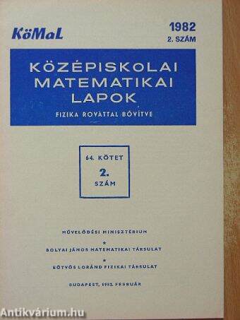 Középiskolai matematikai lapok 1982/2.