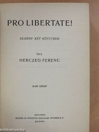 Pro Libertate! I-II.