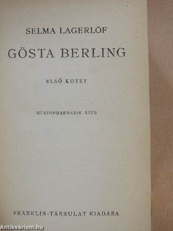 Gösta Berling I-II.