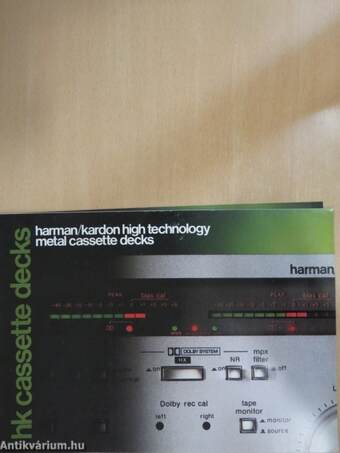 Harman/kardon high technology metal cassette decks
