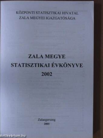 Zala megye statisztikai évkönyve 2002