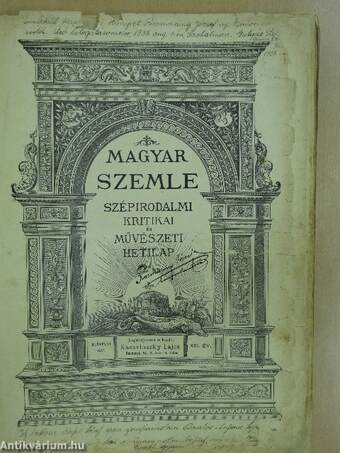 Magyar Szemle 1901. januárius-deczember