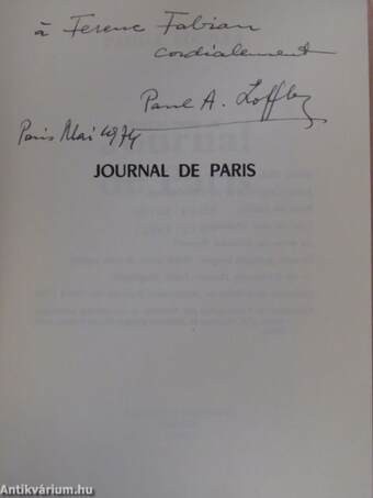 Journal de Paris (dedikált példány)