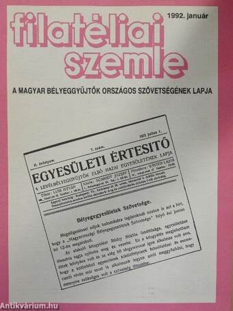 Filatéliai Szemle 1992. január