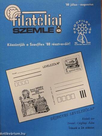 Filatéliai Szemle 1988. július-augusztus