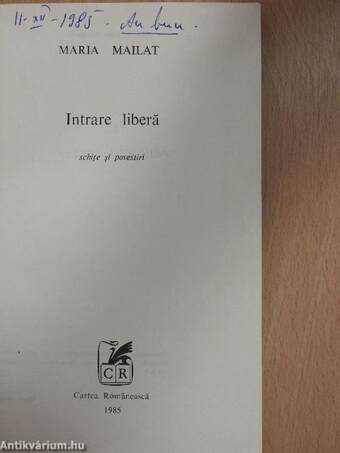 Intrare libera