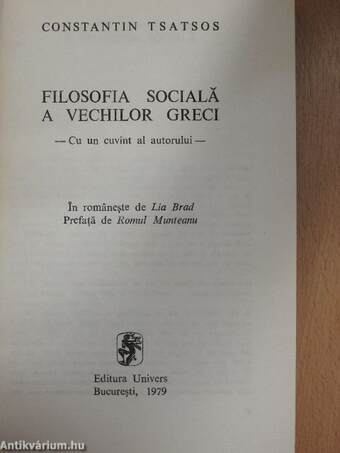 Filosofia sociala a vechilor greci