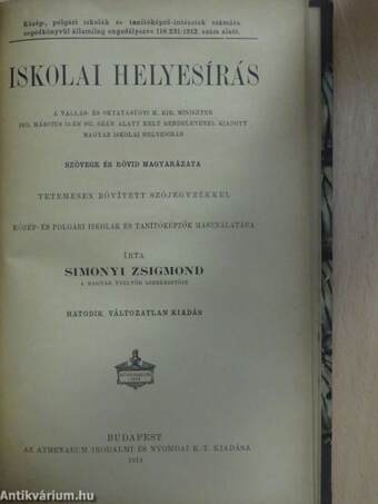 Antibarbarus/Magyar nyelvészet/Iskolai helyesírás