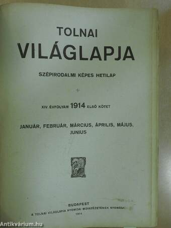 Tolnai Világlapja 1914. I-II. (nem teljes évfolyam)