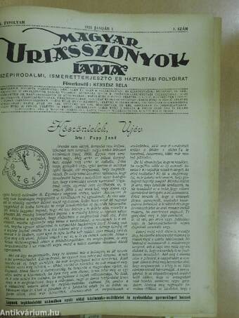 Magyar Uriasszonyok Lapja 1933. (nem teljes évfolyam)