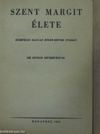 Szent Margit élete