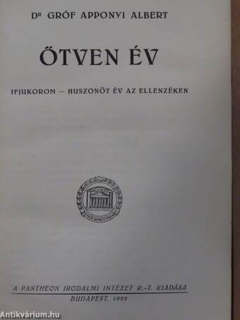 Emlékirataim/Ötven év