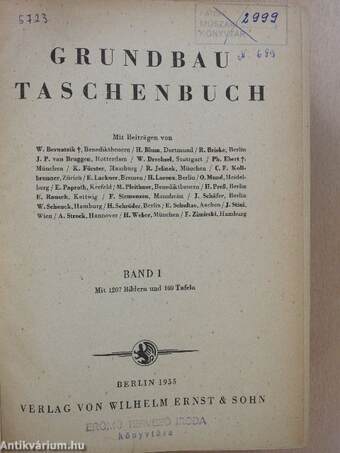 Grundbau Taschenbuch I.