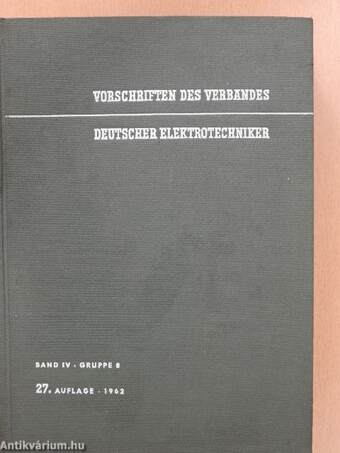 VDE-Vorschriften IV.