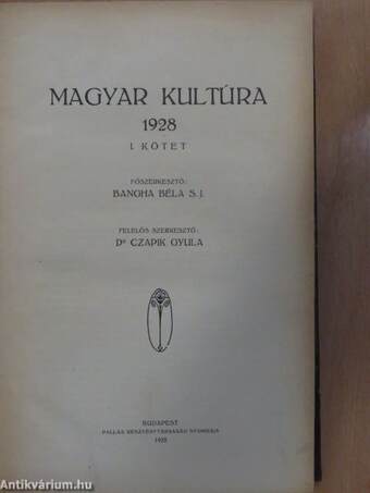 Magyar Kultúra 1928. I. félév