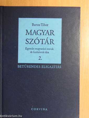 Magyar szótár 2. (töredék)